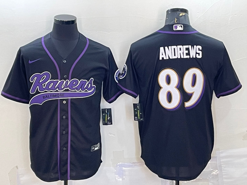 Men's Baltimore Ravens Mark Andrews #89 Black Jersey Joint Edition
